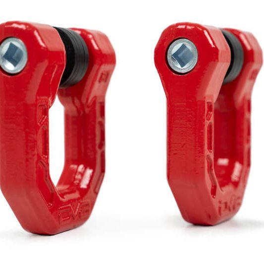 DV8 Offroad Elite Series D-Ring Shackles - Pair (Red)