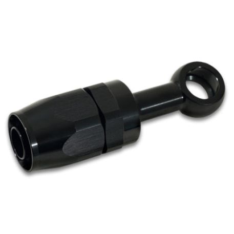 Vibrant -10AN Banjo Hose End Fitting for use with M16 or 5/8in Banjo Bolt - Aluminum Black