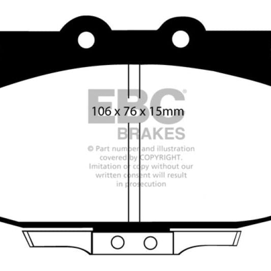 EBC 86-89 Mazda RX7 2.4 (1.3 Rotary)(Vented Rear Rotors) Greenstuff Front Brake Pads