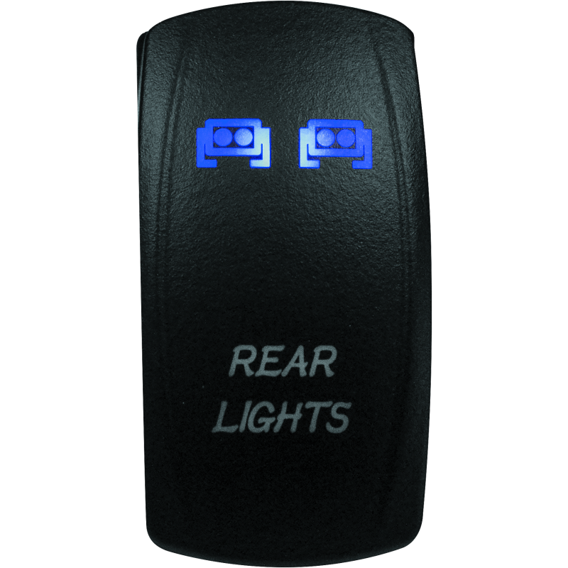 DragonFire Racing Lighted Switch Rear Light On/Off Blue