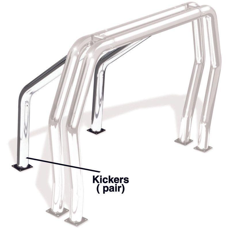 Go Rhino RHINO Bed Bar - Kickers - Chrome