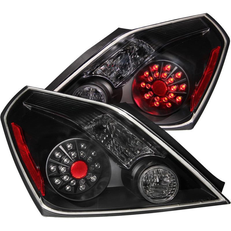 ANZO 2008-2013 Nissan Altima (2 Door ONLY) LED Taillights Black-Tail Lights-ANZO-ANZ321194-SMINKpower Performance Parts