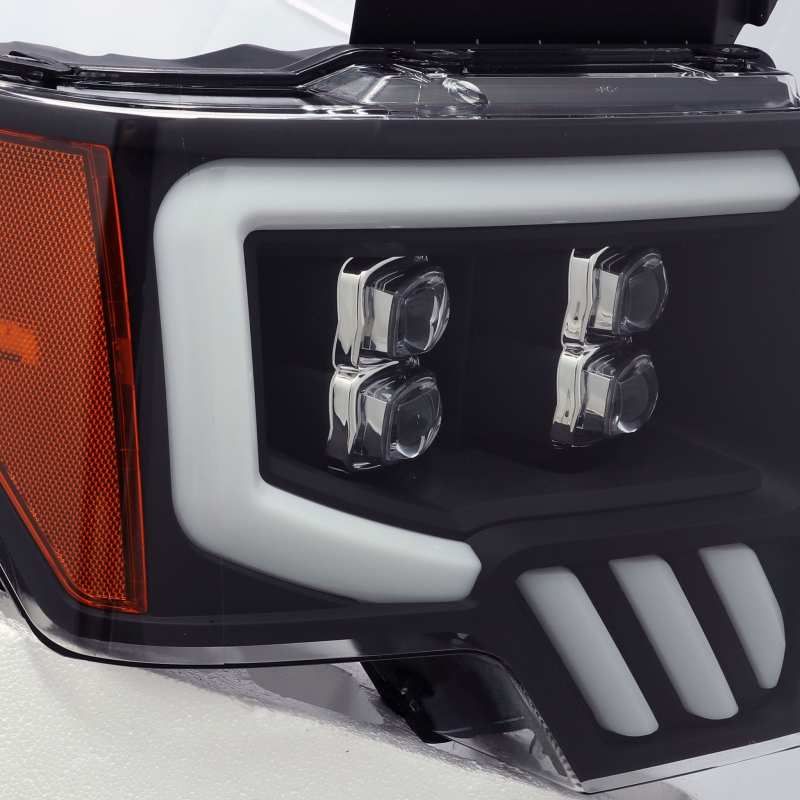 AlphaRex 09-14 Ford F-150 NOVA LED Proj Headlights Plank Style Matte Black w/Activ Light/Seq Signal-Headlights-AlphaRex-ARX880192-SMINKpower Performance Parts