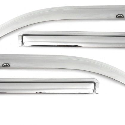 AVS 20-22 Chevrolet Silverado 1500 LTD Ext. Cab/DC F&R Ventvisor Window Deflectors 4pc - Chrome