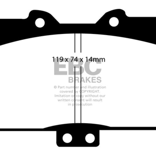 EBC 91-93 Dodge Stealth 3.0 4WD Yellowstuff Front Brake Pads