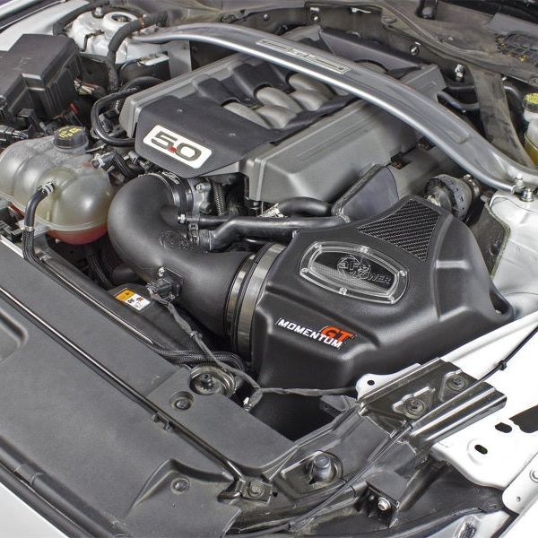 aFe Momentum GT Pro Dry S Intake System 2015 Ford Mustang GT V8-5.0L-Cold Air Intakes-aFe-AFE51-73203-SMINKpower Performance Parts