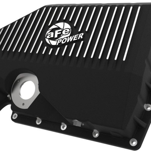 aFe 05-19 VW 1.8L/2.0L w/ Oil Sensor Engine Oil Pan Black POWER Street Series w/ Machined Fins-Diff Covers-aFe-AFE46-71210B-SMINKpower Performance Parts