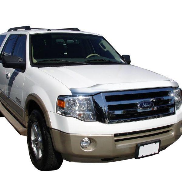 AVS 07-17 Ford Expedition Aeroskin Low Profile Hood Shield - Chrome