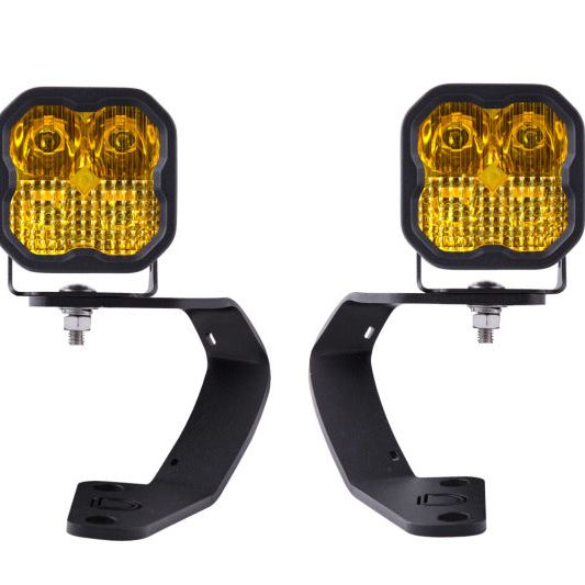 Diode Dynamics 10-21 Toyota 4Runner SS3 LED Ditch Light Kit - Yellow Pro Combo