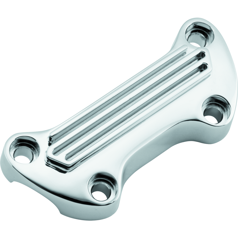 Bikers Choice 74-Up Chrome Finned Handlebar Clamp