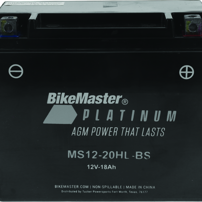 BikeMaster AGM Battery - MS12-20HL-BS