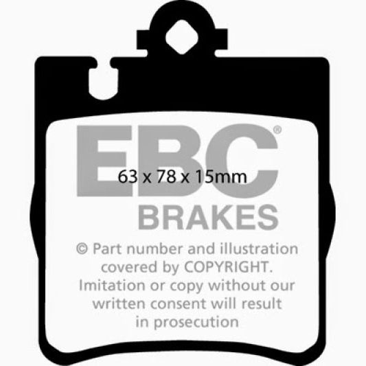 EBC 03 Mercedes-Benz C230 (W203) 2.3 Sport Yellowstuff Rear Brake Pads