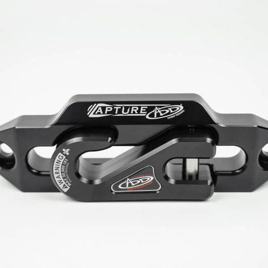 Addictive Desert Designs 1-5/16in Winch Fairlead Plate w/ Recessed Round End Hook - Black