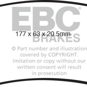 EBC 05-07 Ford F250 (inc Super Duty) 5.4 (2WD) Yellowstuff Front Brake Pads-Brake Pads - Performance-EBC-EBCDP41777R-SMINKpower Performance Parts