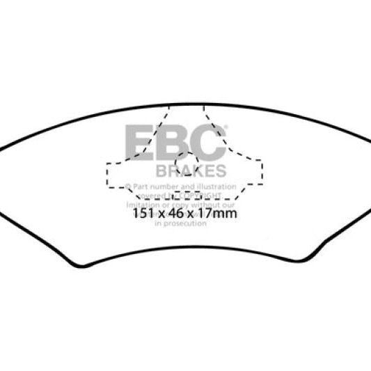 EBC 85-89 Ferrari 328 3.2 Redstuff Rear Brake Pads