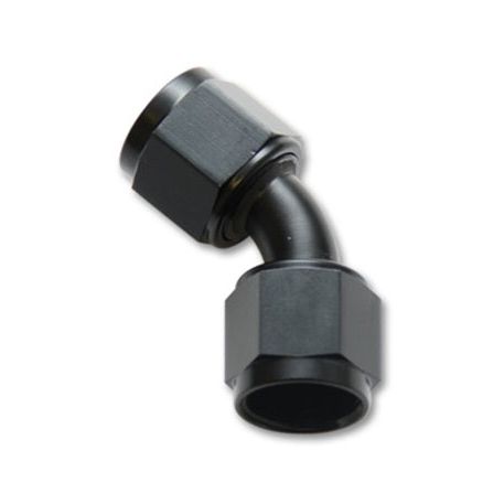 Vibrant -6AN X -6AN Female Flare Swivel 45 Deg Fitting ( AN To AN ) -Anodized Black Only-Fittings-Vibrant-VIB10712-SMINKpower Performance Parts