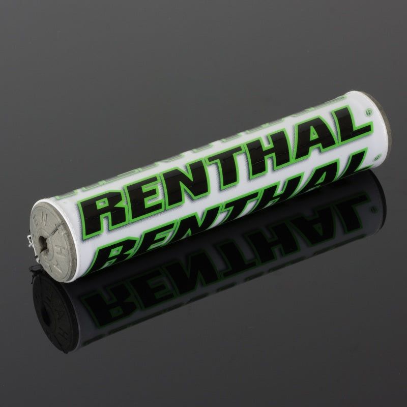 Renthal SX Pad 10 in. - White/ Green-Bar Pads-Renthal-RENP267-SMINKpower Performance Parts