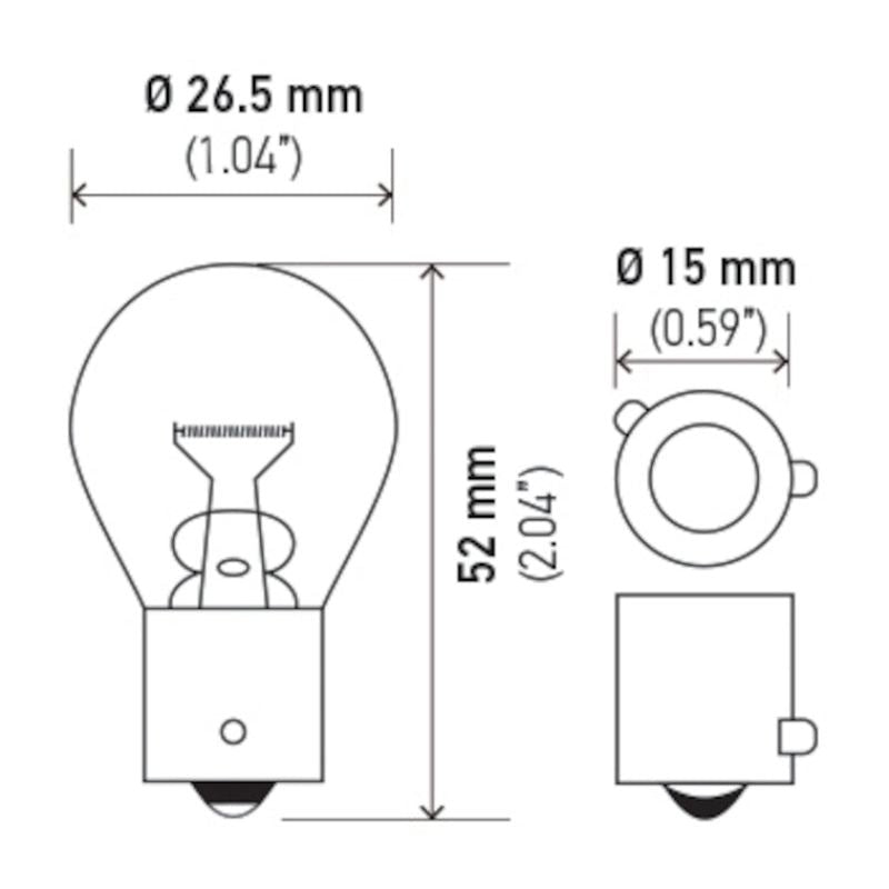 Hella Bulb 9507 24V 21W BAU15s S8 AMBER