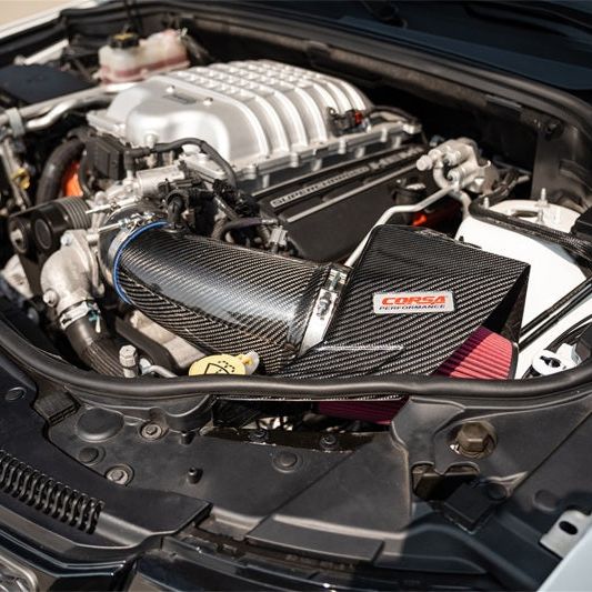 Corsa 20-23 Dodge Durango SRT Hellcat Carbon Fiber Air Intake w/ DryTech 3D No Oil-Cold Air Intakes-CORSA Performance-COR44011D-SMINKpower Performance Parts