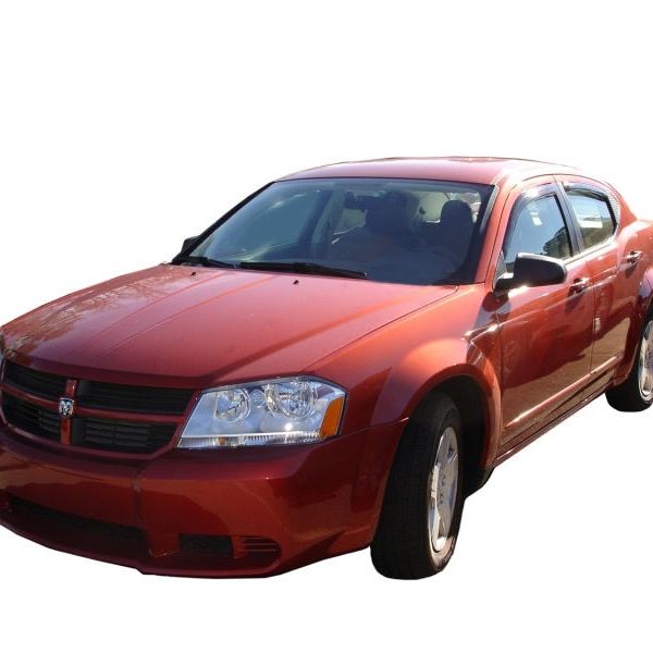 AVS 08-14 Dodge Avenger Ventvisor In-Channel Front & Rear Window Deflectors 4pc - Smoke