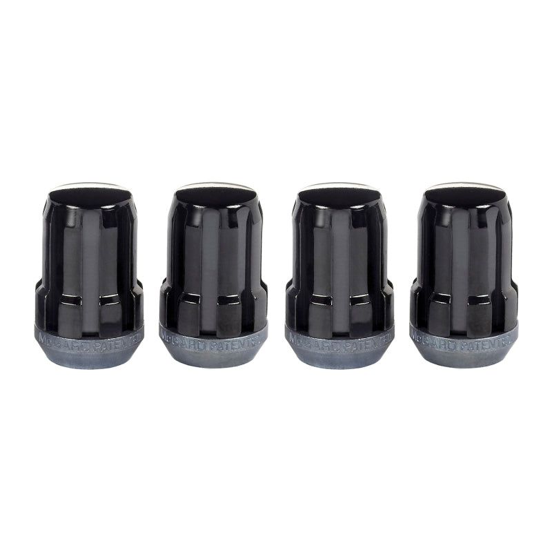 McGard SplineDrive Lug Nut (Cone Seat) M12X1.5 / 1.24in. Length (4-Pack) - Black (Req. Tool)-Lug Nuts-McGard-MCG65357BK-SMINKpower Performance Parts