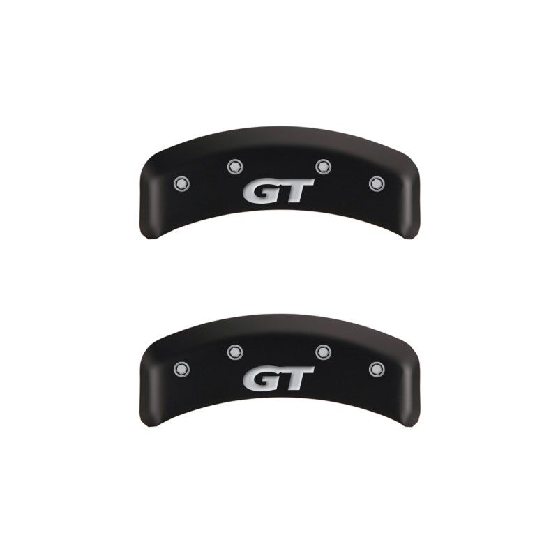 MGP 4 Caliper Covers Engraved Front Mustang Engraved Rear SN95/GT Red finish silver ch-Caliper Covers-MGP-MGP10095SMG1RD-SMINKpower Performance Parts