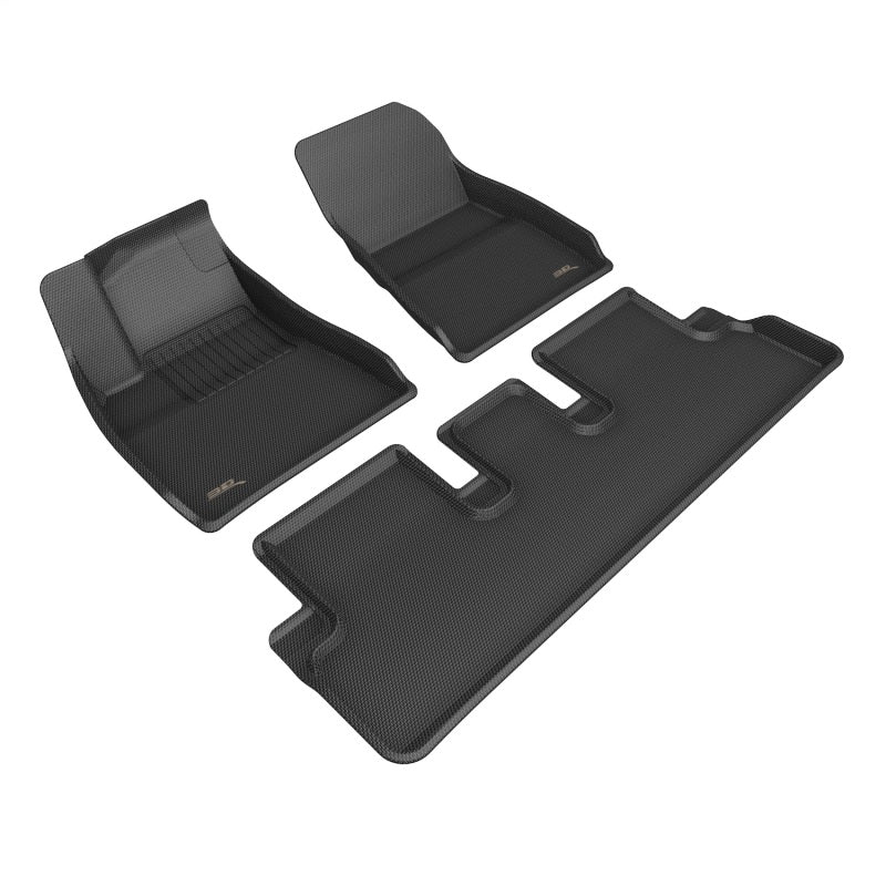 3D MAXpider 2024 Tesla Model 3 Kagu 1st & 2nd Row Floormat - Black