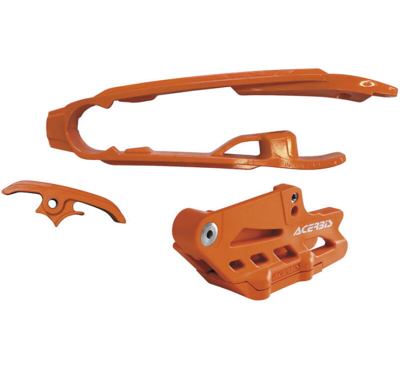 Acerbis 16-22 KTM 125-450 SX/SX-F/XC-F/ Husq 125-250/ 21-23 GasGas Chain Guide/Slider Kit - Orange