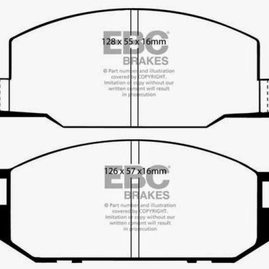 EBC 85-90 Lotus Esprit 2.2 Yellowstuff Front Brake Pads