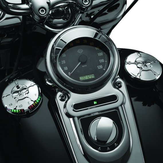 Kuryakyn Zombie Fuel & Battery Gauge Chrome