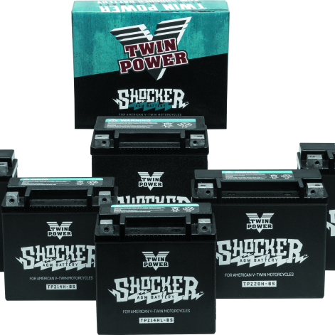 Twin Power YTX-14 Shocker Battery Replaces H-D 65948-00 220 CCA