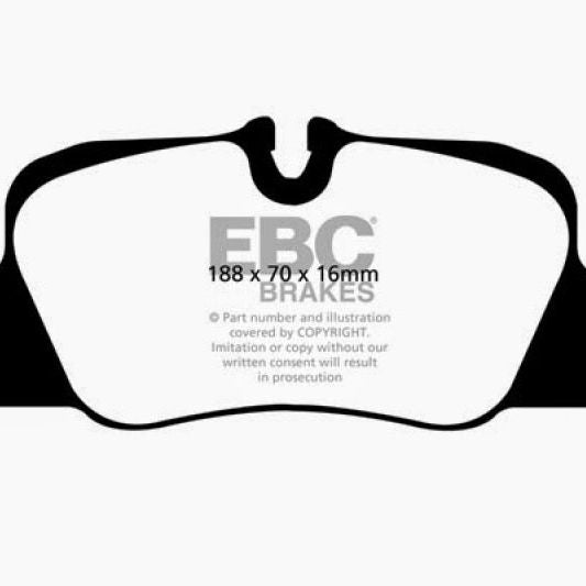 EBC 12-13 Porsche Panamera (Cast Iron only) 3.0 SC Hybrid Bluestuff Rear Brake Pads