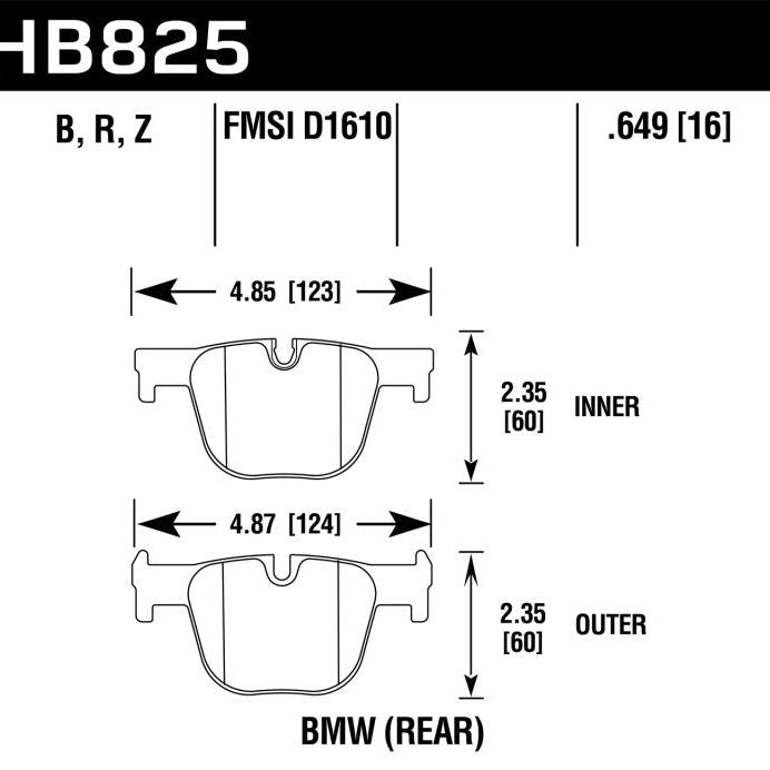 Hawk 13-15 BMW 335i/335i xDrive / 14-16 BMW 435i/435i xDrive HPS 5.0 Rear Brake Pads