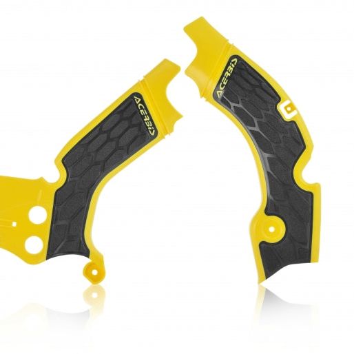 Acerbis 08-17 Suzuki RMZ450 Frame Guards- X-Grip - Yellow/Black-Plastics-Acerbis-ACB2630531017-SMINKpower Performance Parts