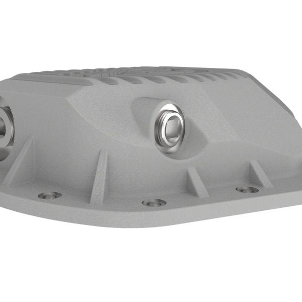aFe Street Series Rear Differential Cover Raw w/ Machined Fins 01-18 GM Diesel Trucks V8-6.6L (td)-Diff Covers-aFe-AFE46-71060A-SMINKpower Performance Parts