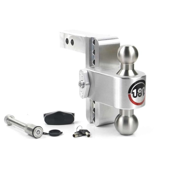 Weigh Safe 180 Hitch 6in Drop Hitch & 2in Shank (10K/12.5K GTWR) w/WS05 - Aluminum