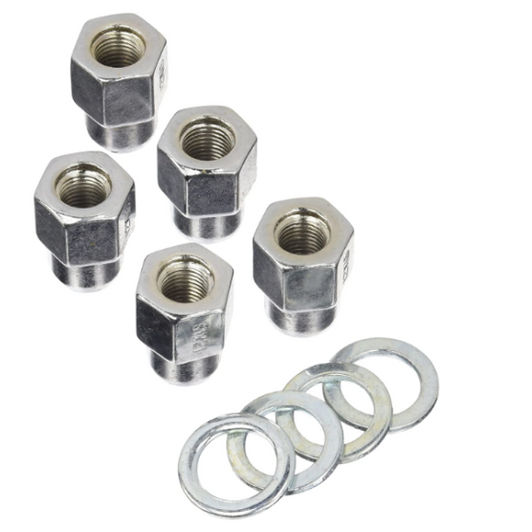 Weld Open End Lug Nuts w/Centered Washers 12mm x 1.5 - 5pk