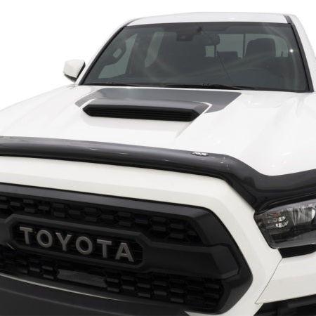 AVS 16-18 Toyota Tacoma High Profile Bugflector II Hood Shield - Smoke