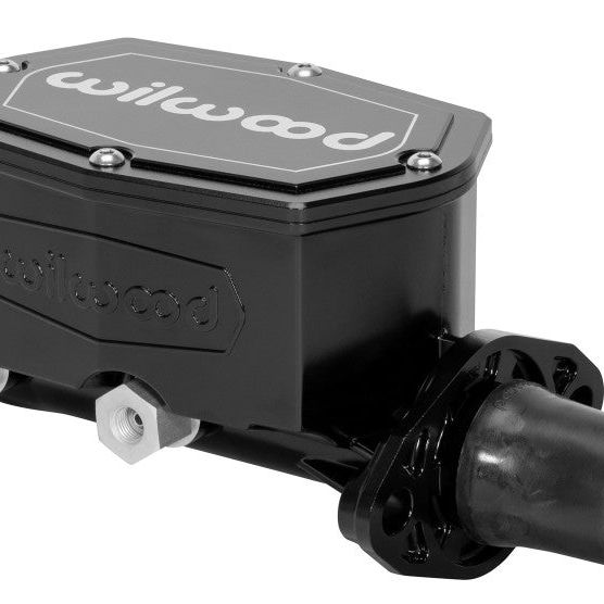 Wilwood Compact Tandem Master Cylinder - 1.12in Bore - w/Pushrod (Black)