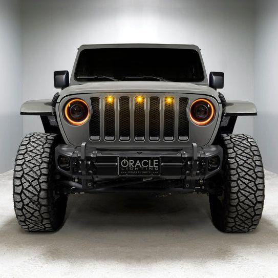 Oracle Jeep JL/Gladiator JT Oculus Bi-LED Projector Headlights - Amber/White Switchback SEE WARRANTY