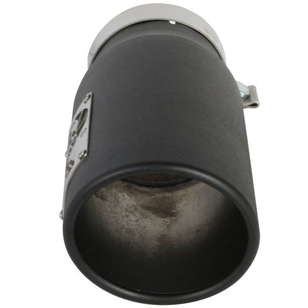 aFe Power Diesel Exhaust Tip Black- 4 in In x 5 out X 12 in Long Bolt On (Right)-Catback-aFe-AFE49T40501-B12-SMINKpower Performance Parts
