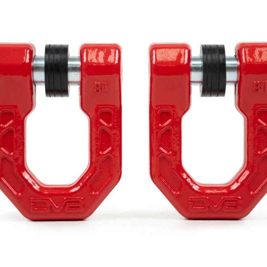 DV8 Offroad Elite Series D-Ring Shackles - Pair (Red)