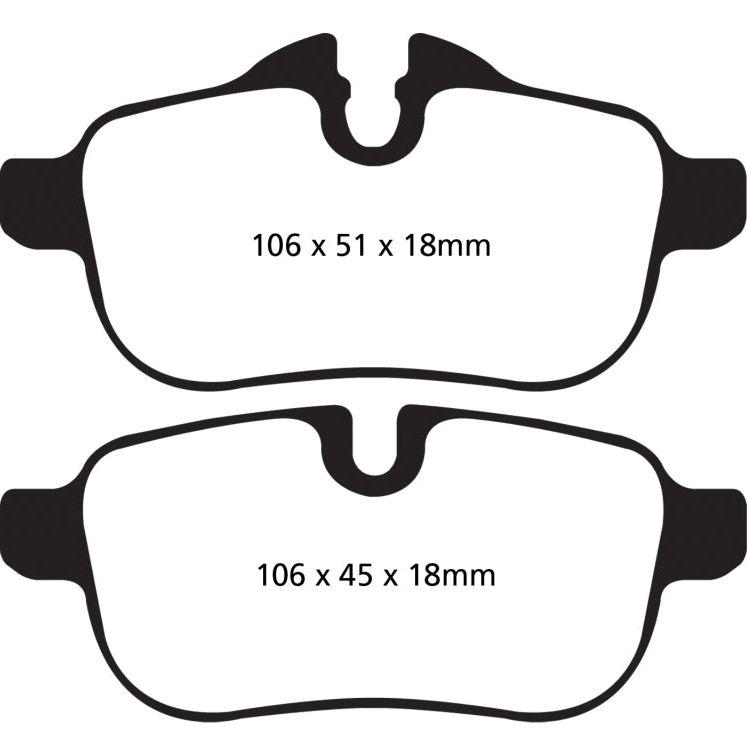 EBC 09+ BMW Z4 3.0 (E89) Yellowstuff Rear Brake Pads