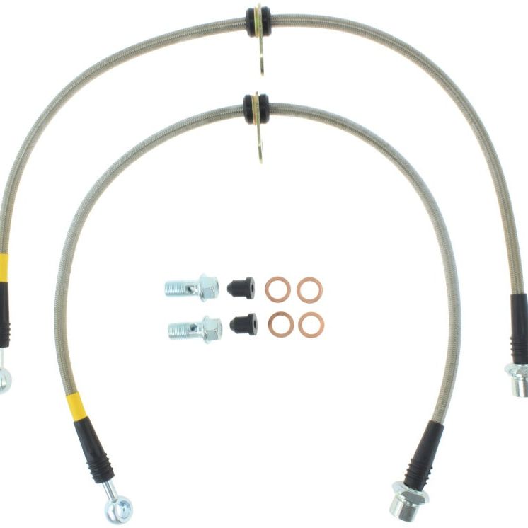 StopTech 00-05 Celica GT & GT-S/05-08 Scion tC Front Stainless Steel Brake Lines-Brake Line Kits-Stoptech-STO950.44005-SMINKpower Performance Parts