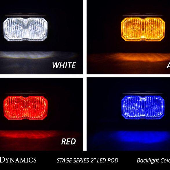 Diode Dynamics Stage Series 2 In LED Pod Pro - White Combo Standard ABL (Pair)