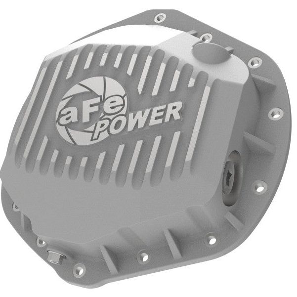 aFe Power Pro Series Rear Differential Cover Raw w/ Machined Fins 14-18 Dodge Ram 2500/3500-Diff Covers-aFe-AFE46-70390-SMINKpower Performance Parts