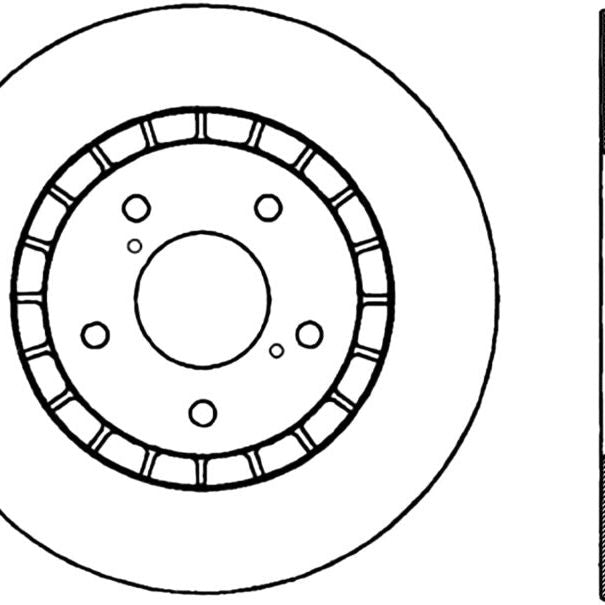 StopTech Power Slot 06-11 Lexus GS Series / 06-12 IS Series Front Right Drilled & Slotted Rotor