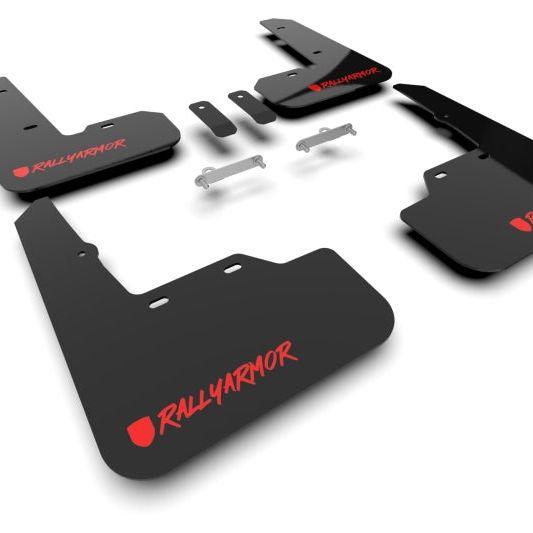 Rally Armor 2022+ Subaru WRX Black UR Mud Flap Altered Font Red Logo