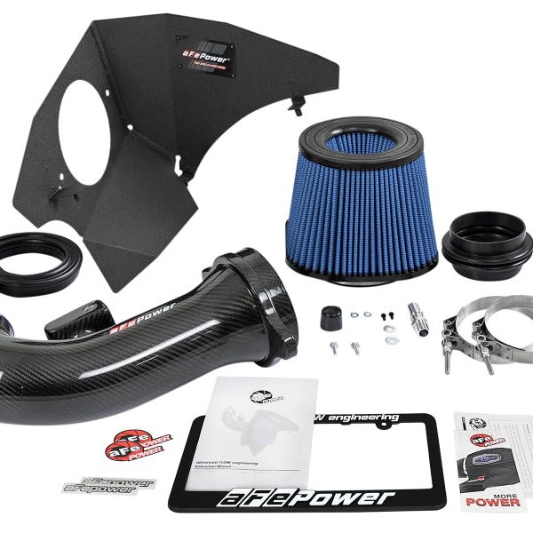 aFe 19-20 GM Trucks 5.3L/6.2L Track Series Carbon Fiber Cold Air Intake System With Pro 5R Filters-Cold Air Intakes-aFe-AFE57-10015R-SMINKpower Performance Parts