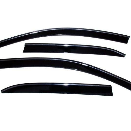 AVS 03-07 Honda Accord Ventvisor Low Profile Deflectors 4pc - Smoke w/Chrome Trim